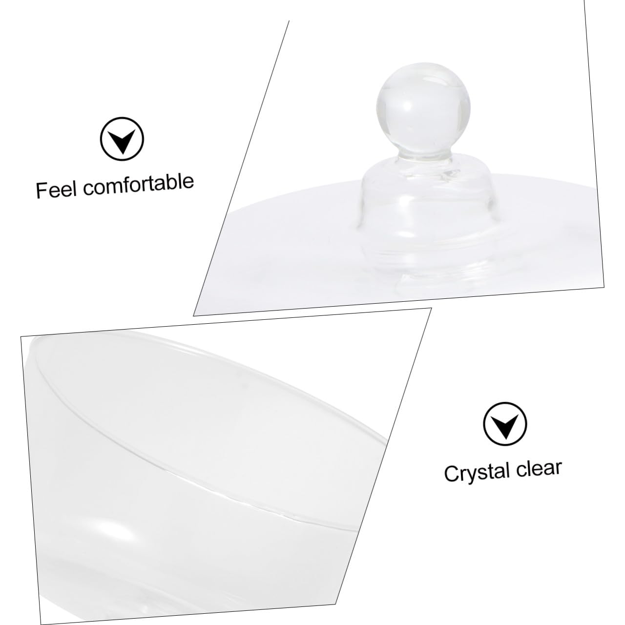 Yardwe Couvercle de Gâteau en Verre Gâteau Dôme Dessert Fromage Cloche Couvercle Transparent Alimentaire Dôme pour La Maison Cuisine-Taille Xl