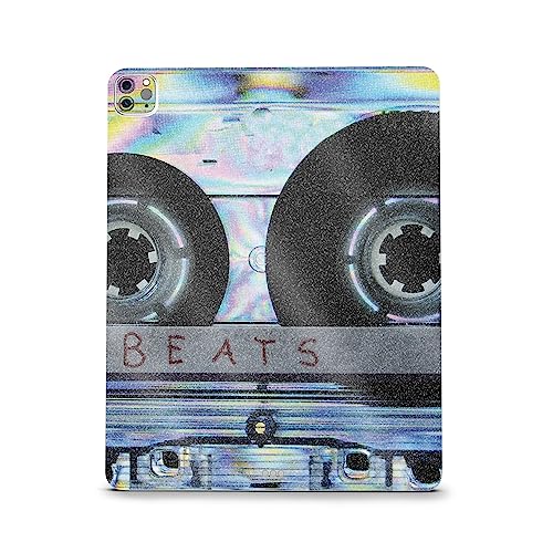 Image of MightySkins Carbon Fiber Skin Compatible with Apple iPad Pro 12.9 inch M2 6th Gen (2022) Full Wrap Kit - Holo Cassette | Protective, Durable Textured Carbon Fiber Finish | Easy to Apply | Made in The USA