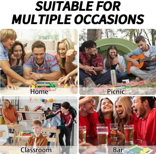 Image of Wooden Shut The Box Game for Kids & Adults | 4-Player Math Learning Board with Dice | Montessori Educational Toy | Wooden Number Flip Strategy Game | Family Board Game
