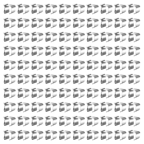 100 Pieces of Special Gutter Hooks for Light-Duty Light Strings, Stainless Steel Christmas Light Clips, Roof Outdoor Metal Light Hooks.