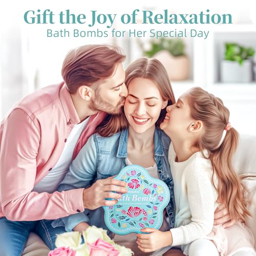 Bath Bomb Gift Set – 10 Handmade Bath Bombs with Natural Ingredients, 5 Aromatic Scents, Relaxing Spa Bombs for Women, Men, and Kids, Best Birthday Gifts for Stress Relief and Relaxation - Image 5