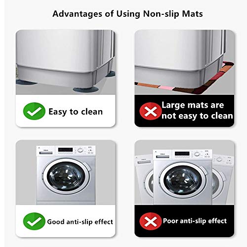 image for MXiiXM Washing Machine Anti Vibration Pads, Shock and Noise Cancelling