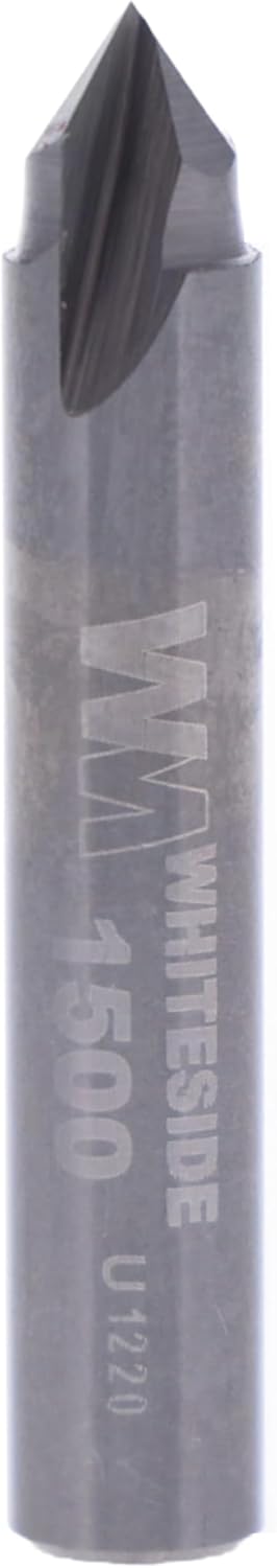 Whiteside Router Bits 1500 V-Groove Bit with 90-Degree 1/4-Inch Cutting Diameter and 1/8-Inch Point Length