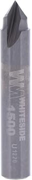 Whiteside Router Bits 1500 V-Groove Bit with 90-Degree 1/4-Inch Cutting Diameter and 1/8-Inch Point Length