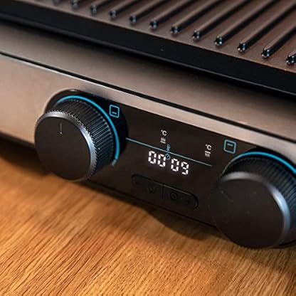 Cecotec Elektrischer Tischgrill Rock'nGrill Dual 2000 W, Temperaturregelung auf jeder Platte unabhängig voneinander, abnehmbare und antihaftbeschichtete Platten, 180º zu öffnen – Bild 6
