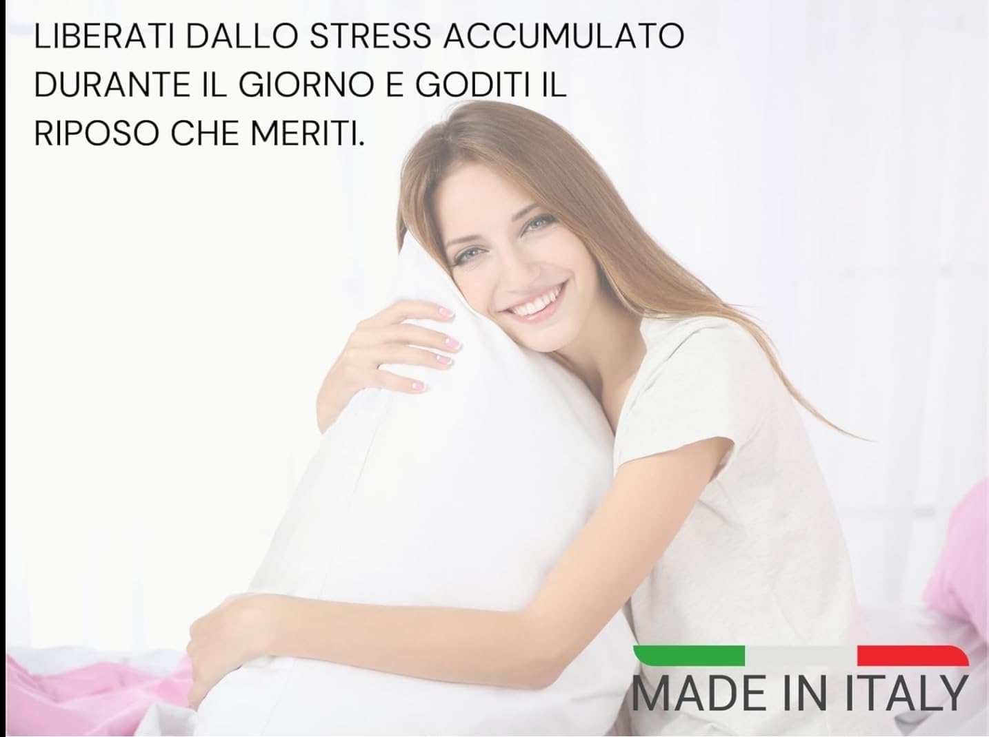 Coppia di Cuscini in Memory Foam, Modello Saponetta, Fodera in Aloe Vera, Altezza 13cm