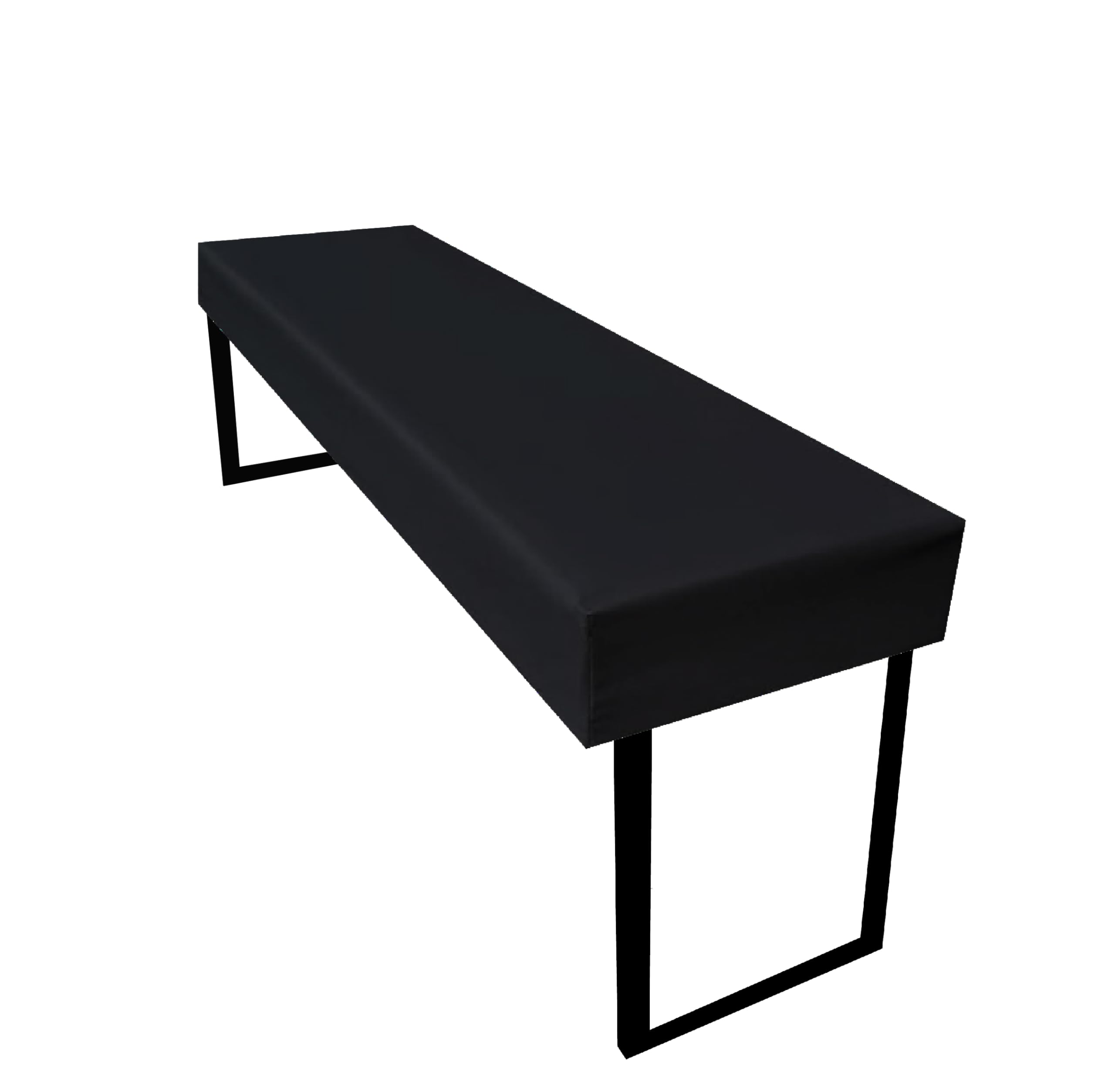 Premium Abdeckplane 152x38x15 cm Essbank Sitzbank Holzbank Gartenmöbel Gartentisch Hülle Abdeckung Haube Schutzhülle Abdeckhaube 900 D, 500 g/m², 6.000 mm Wasserbeständigkeit Schwarz