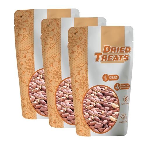 Image of Dried TreatsPeanut Roasted & Salted 750 Grams (250g X 3) - Crunchy and Vegan-Friendly Salted Peanut Snack for Weight Loss | Healthy Choice by Every Mom | Beat Your Craving Or Hunger With Tasty Protein-Rich Roasted Moongfali, Good For All Learning Kids, Fitness Enthusiasts & Office Hardworkers | Roasted and Salted Peanuts | Roasted Peanut Kernels | Roasted and Salted Singdana