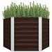 Produktbild vidaXL Hochbeet Blumenkasten Pflanzkasten Pflanzkübel Blumenkübel Pflanztopf Blumentopf Gemüsebeet Pflanzbeet Braun 129x129x77cm Verzinkter Stahl