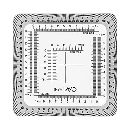 Pocket Grid Accurate Easy to Read Protractor Professional 1/24,000 Maptool for Poltting Utm, USNG, Mgrs Coordinates Outdoor Land Navigation
