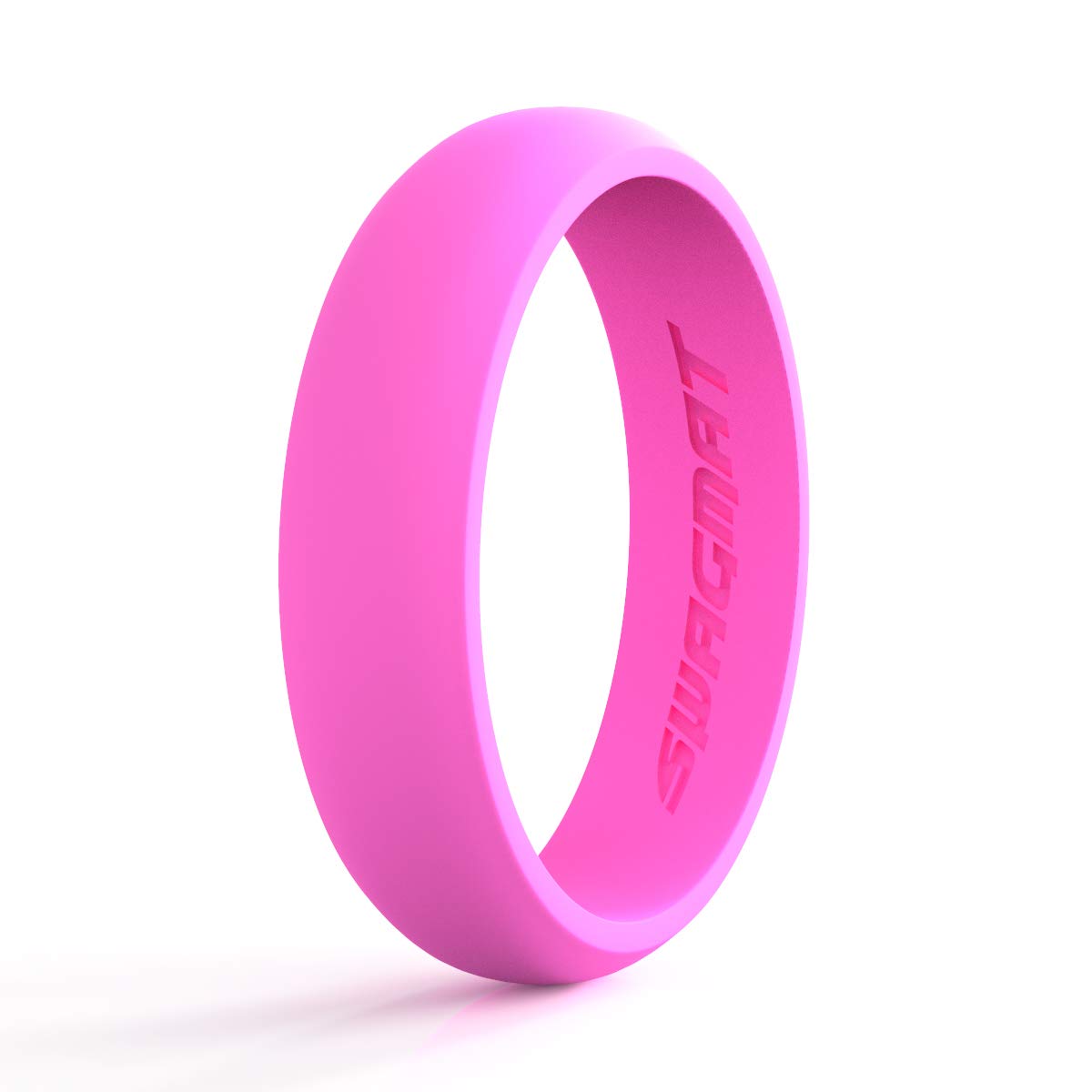 Women’s Silicone Wedding Ring – 4 Ring Pack – Black, Boulder Gray, Seashell White, Royal Purple - 5.5 mm Width - 2 mm Thickness