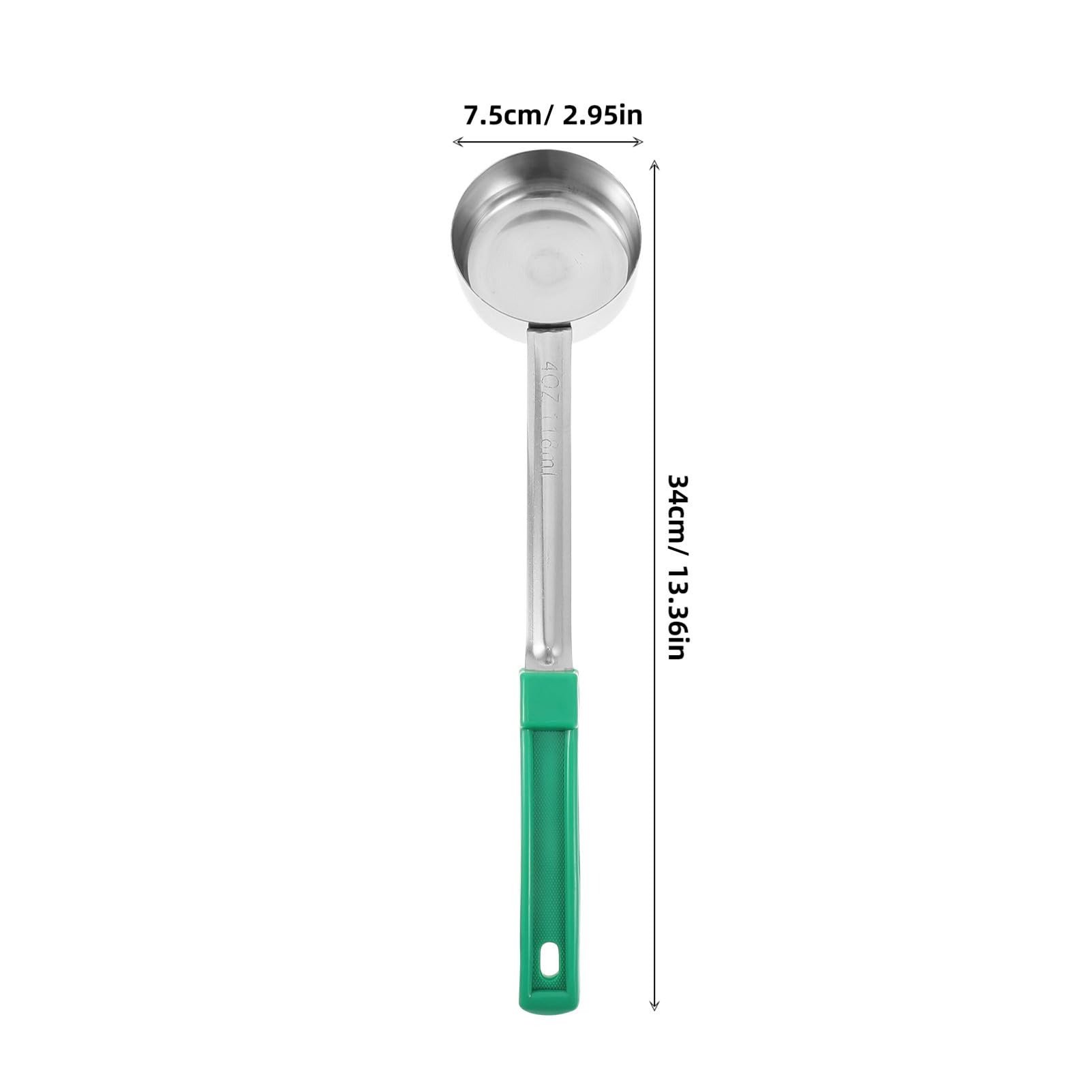 Unomor Long Portion Control Spoon Stainless Serving Spoon Ladle Easy to Clean Sauce Ladle for Efficient Serving