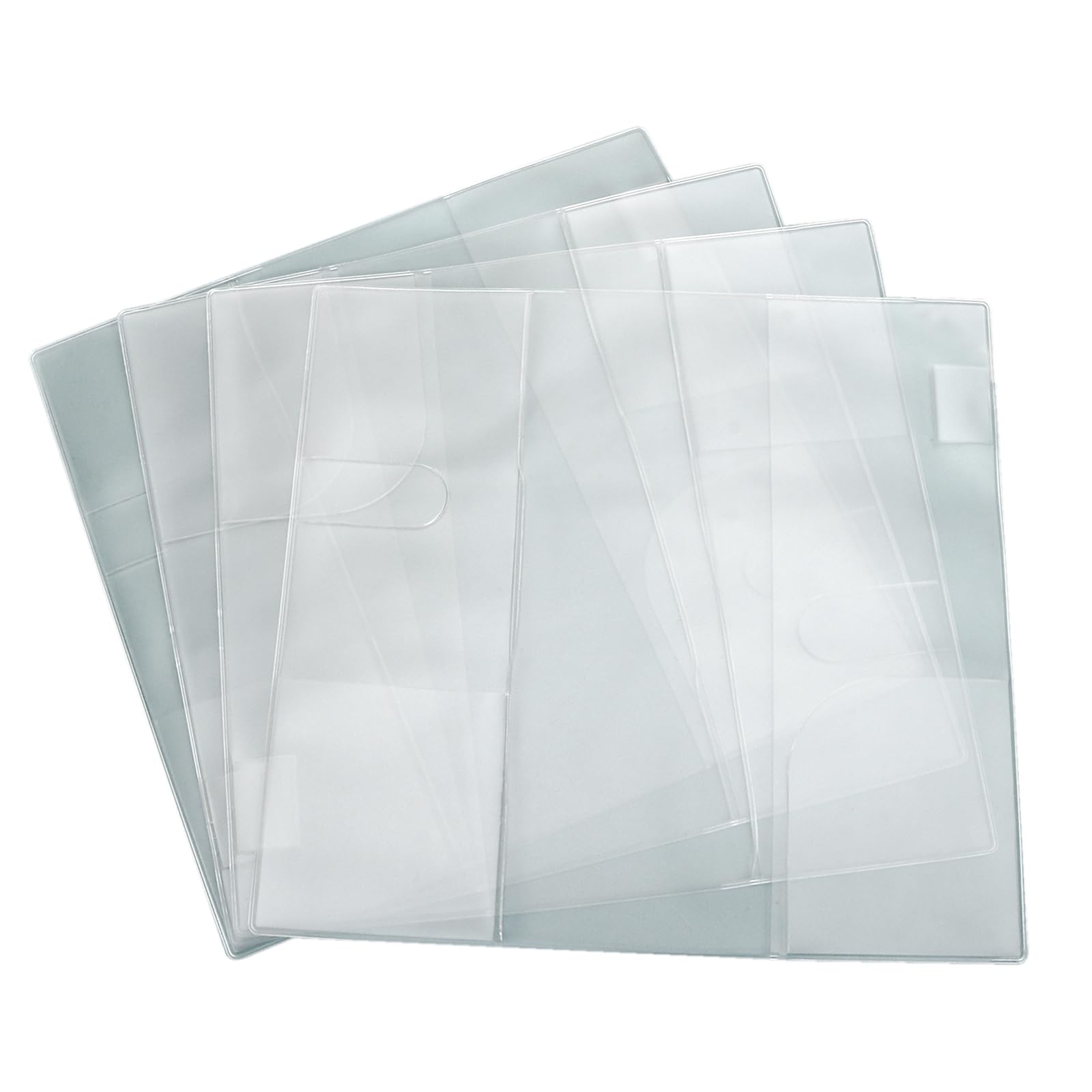 4PCS Clear Plastic Cover for Books, 8.03 x 7.78 Inch Clear Notebook Covers Planner Cover Protector, Transparent PVC Notebook Strong Plastic Protecting Sleeves for Books