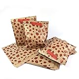 Frau WUNDERVoll® 30 PAPIERTÜTEN NATUR, MARIENKÄFER 13 x 16,5 cm, 60 Gramm Papier, flach/Candy Bar, Hochzeit, Kindergeburtstag, Papiertütchen, Candybag, Tüten, Mitgebseltüten