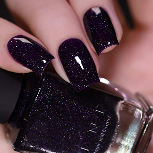 Image of ILNP Annabelle - Striking Blackened Eggplant Purple Holographic Nail Polish