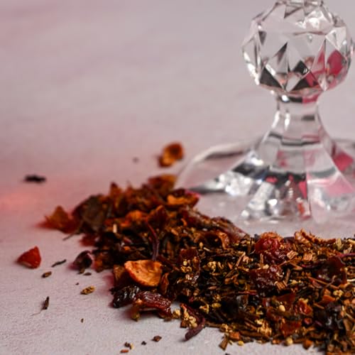 Image of Organic Positively Tea Company, Raspberry Rose Herbal Tea, Loose Leaf, 16 Ounce