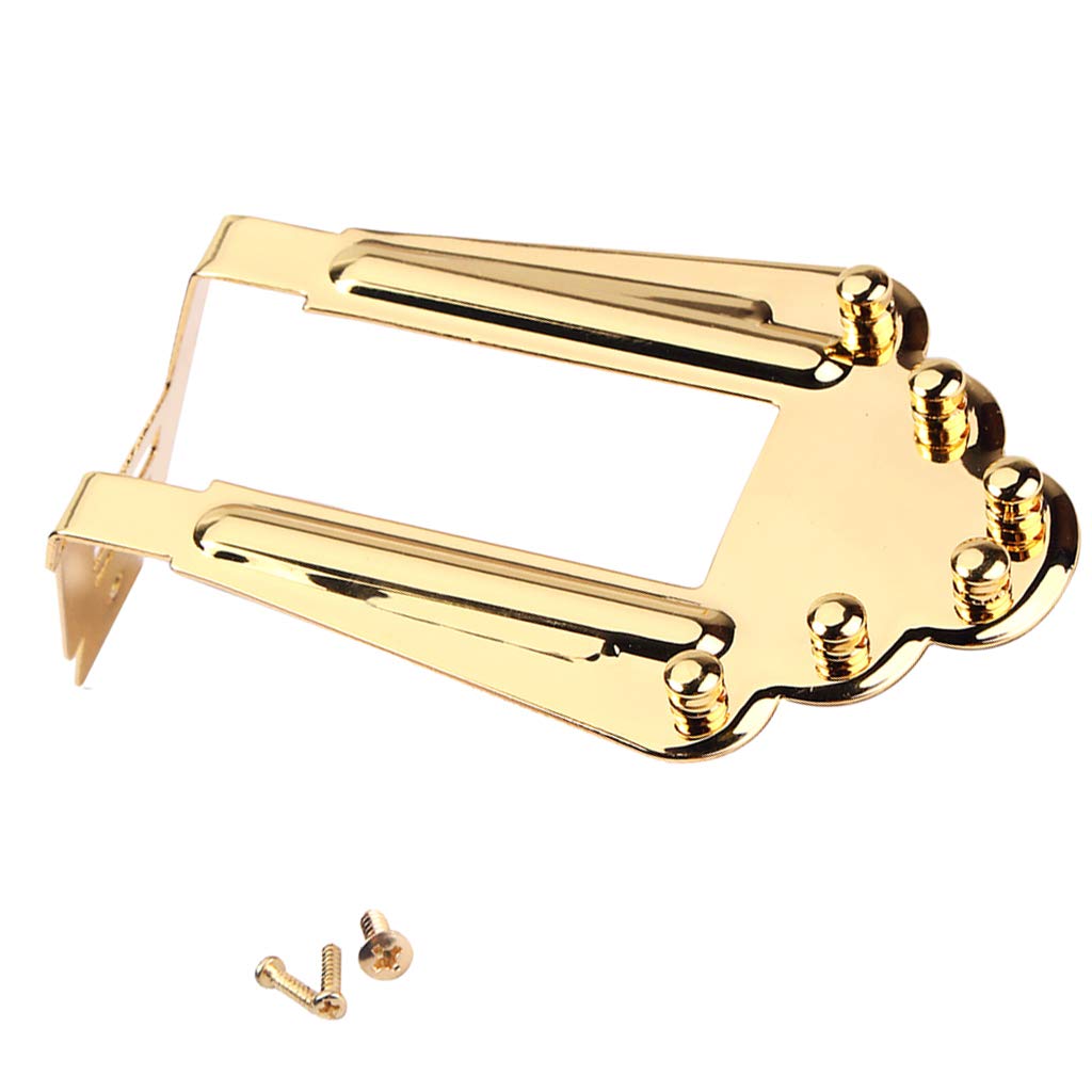D DOLITY Golden 6 String Jazz Acoustic Guitar Trapeze Tailpiece Bridge Musical Instrument