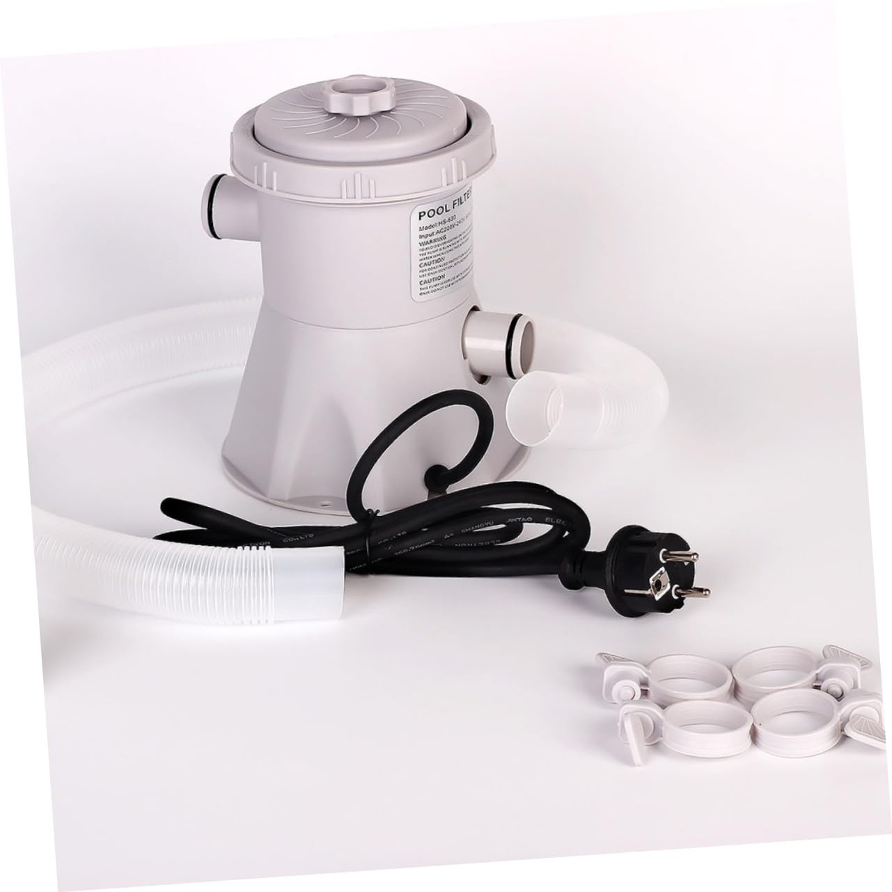 Electric Swimming Pool Water Filter Pump Vertical Circulating Useful Water Cleaner Set with Smooth Surface Easy to Disassemble And Clean for Safe Pool Maintenance Eu Plug