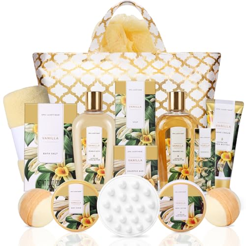 Spa Luxetique Gifts for Women, 15pcs Vanilla Gift Baskets for Wom...