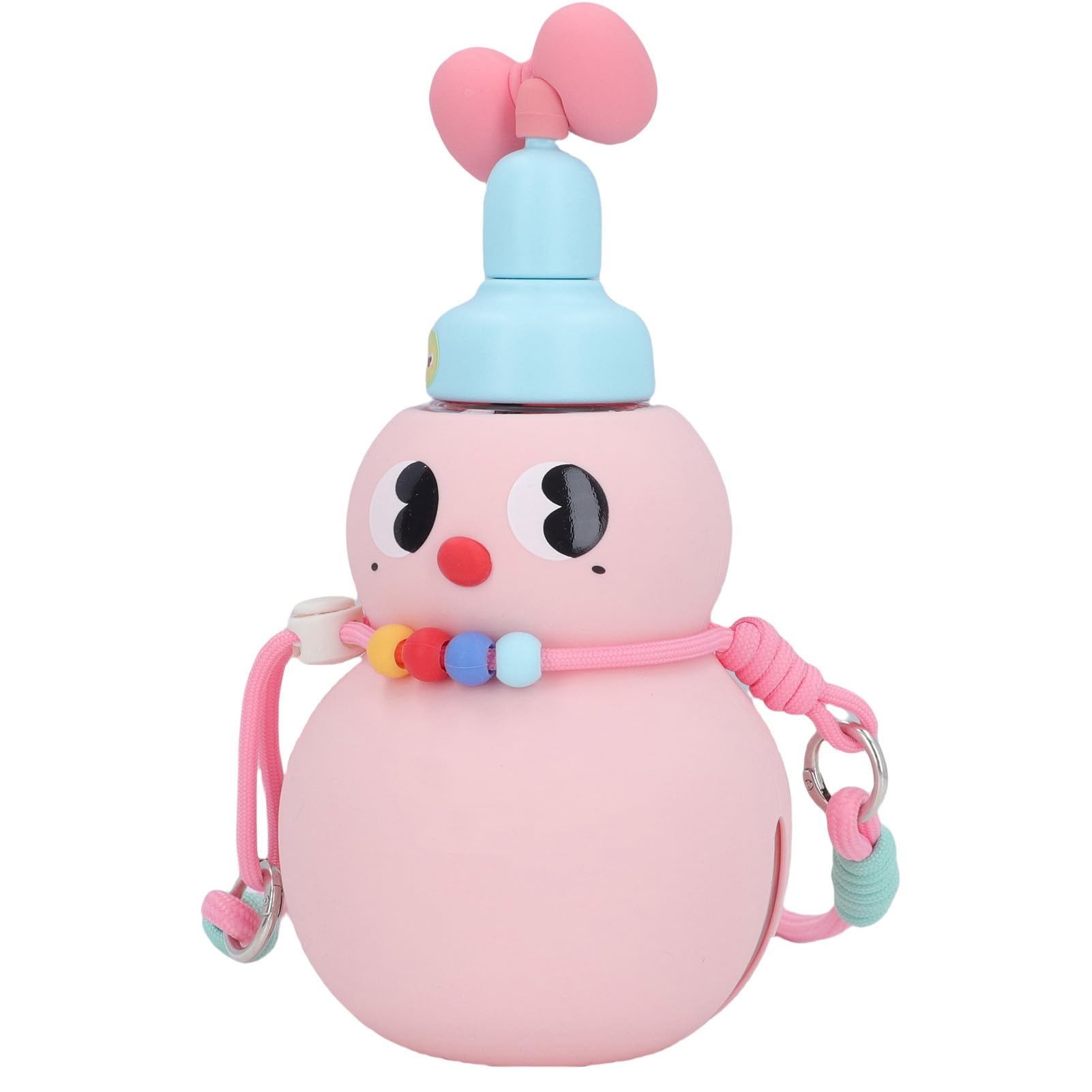 Bottiglia D'Acqua per Bambini con Cannuccia Bottiglia per Acqua per Bambini con Bottiglia a Forma di Zucca di Paglia e Bevande Carina con Cinghia da Trasporto per la Scuola Anti