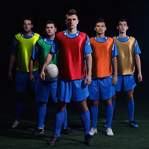 Sportsrepublik Pinnies Practice Scrimmage Vests (6-Pack) - Last Longer And Look Cooler - Soccer,Pink,M (Youth Age 6-11) #TOP6