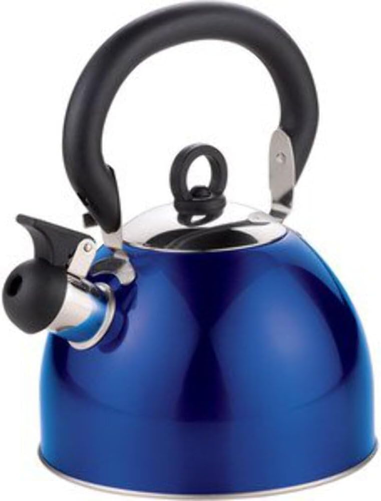 Prima 11172C 2.5Ltr S/S Whistling Kettle Metalic Blue, Stainless Steel, 7 Cups