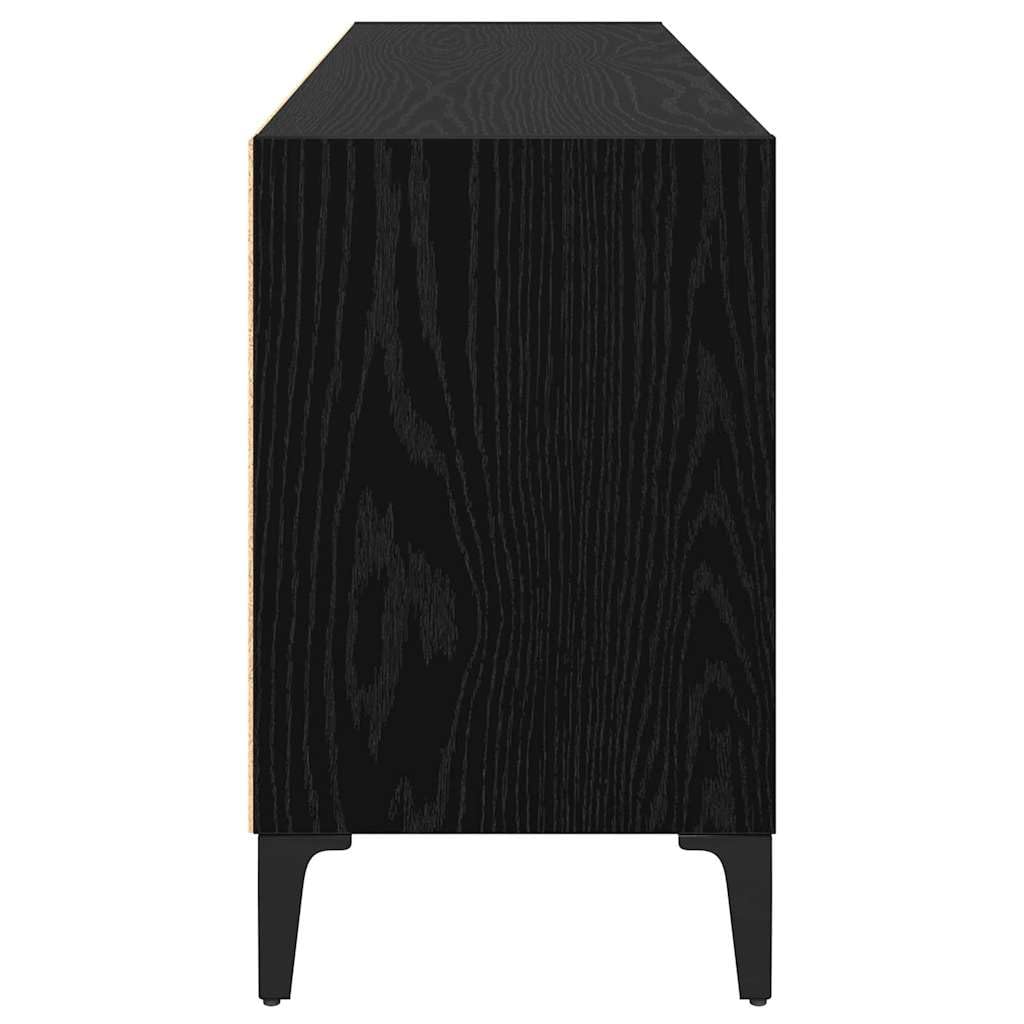 Ensemble Meuble TV Noir en Bois d’ingénierie 103,5 x 30 x 50 cm avec Rangement Mural, étagère et Niche pour Salon séjour Chambre, Support Console multimédia Audio vidéo