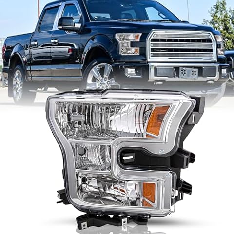 JSBOYAT Headlight Assembly Replacement for 2015-2017 Ford F150 Factory OE Style Headlamp (Right Passenger Side) Cover