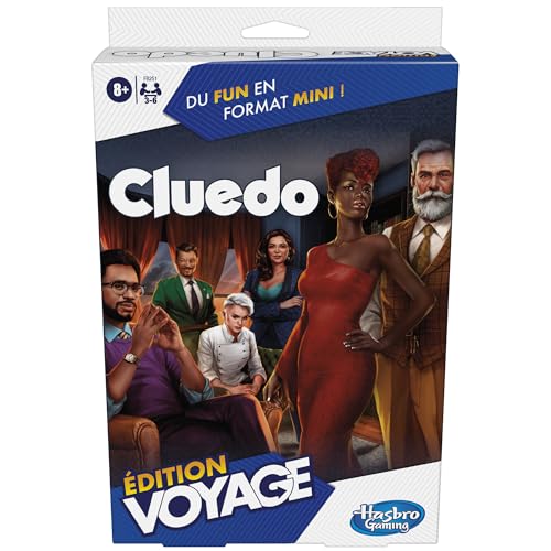 Hasbro Gaming Cluedo Travel Edition Travel Board Game for 3 to 6 Players, Travel Games, Girls and Boys, Perfect for Summer
