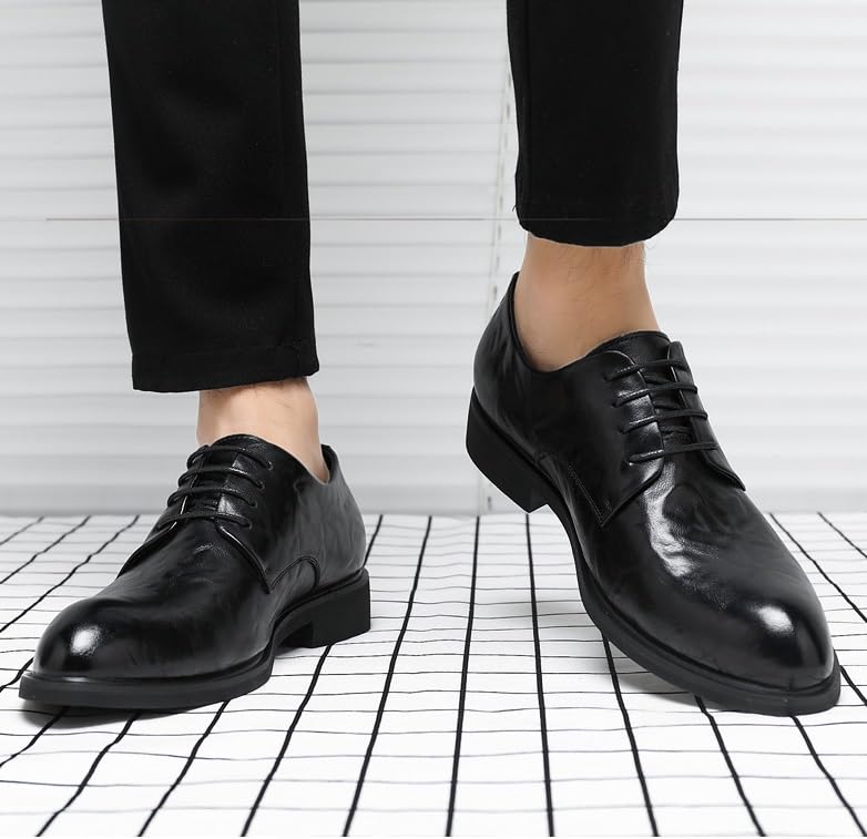 Mens Casual Dress Oxfords Shoes Lace Up Business Office Wedding Formal Modern4