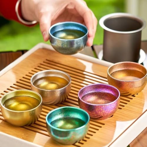 Tasses à thé de camping en titane légères pour randonnée et bivouac