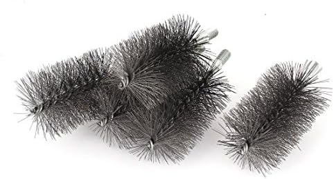 Aexit 12mm Thread Painting Supplies & Wall Treatments 70mm Dia Steel Wire Pipe Tube Cleaning Chimney Paint Rollers Brush 5pcs
