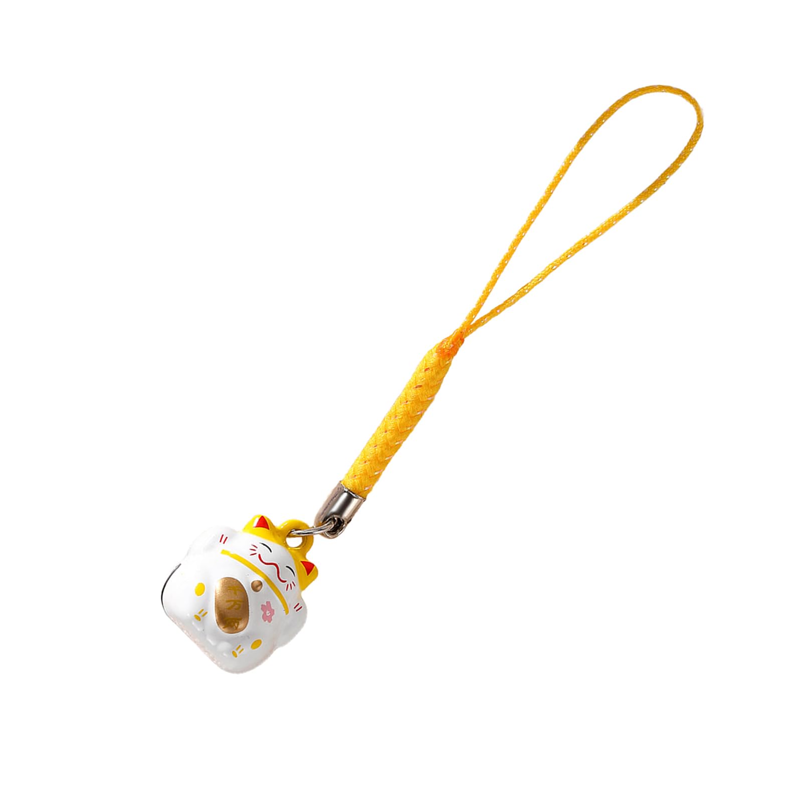Hinayosan Unisex Yellow Assorted Luck Keychain Charm Lovely Pendant Keychains With Bells Phone Accessory For Good Luck And Styles Good Pendant