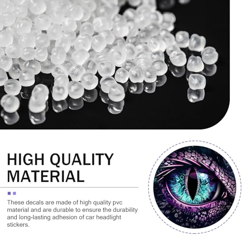 Image of 2 PCS Car Beast Eyes Decals, 3D Stereo Beast Eyes Stickers, Waterproof J-eep Round Light Decal, Cool Beast Eyes Light Decoration Stickers, Suitable for Wrangler and Most Cars (Perple Eyes)