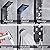 AlenArt Wall Mount Stainless Steel LED Shower Panel Tower System, Rainfall Waterfall Shower Head, Hydroelectricity Display with Massage Jets,Black