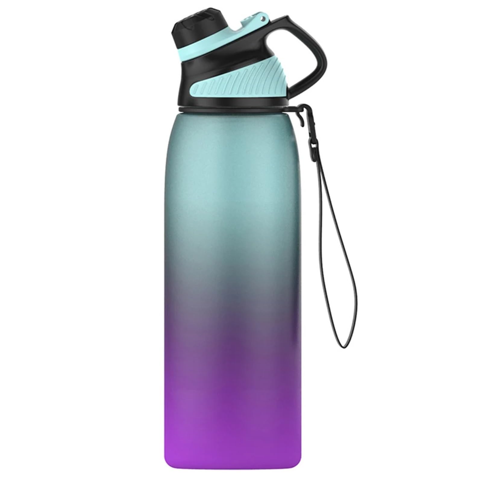 QuxetlRyz Sports Water Bottle Sports Water Bottle Portable With Magnetic Lid Drinkware Large Capcity Kettle BPA Free(1.2L,Green-purple)