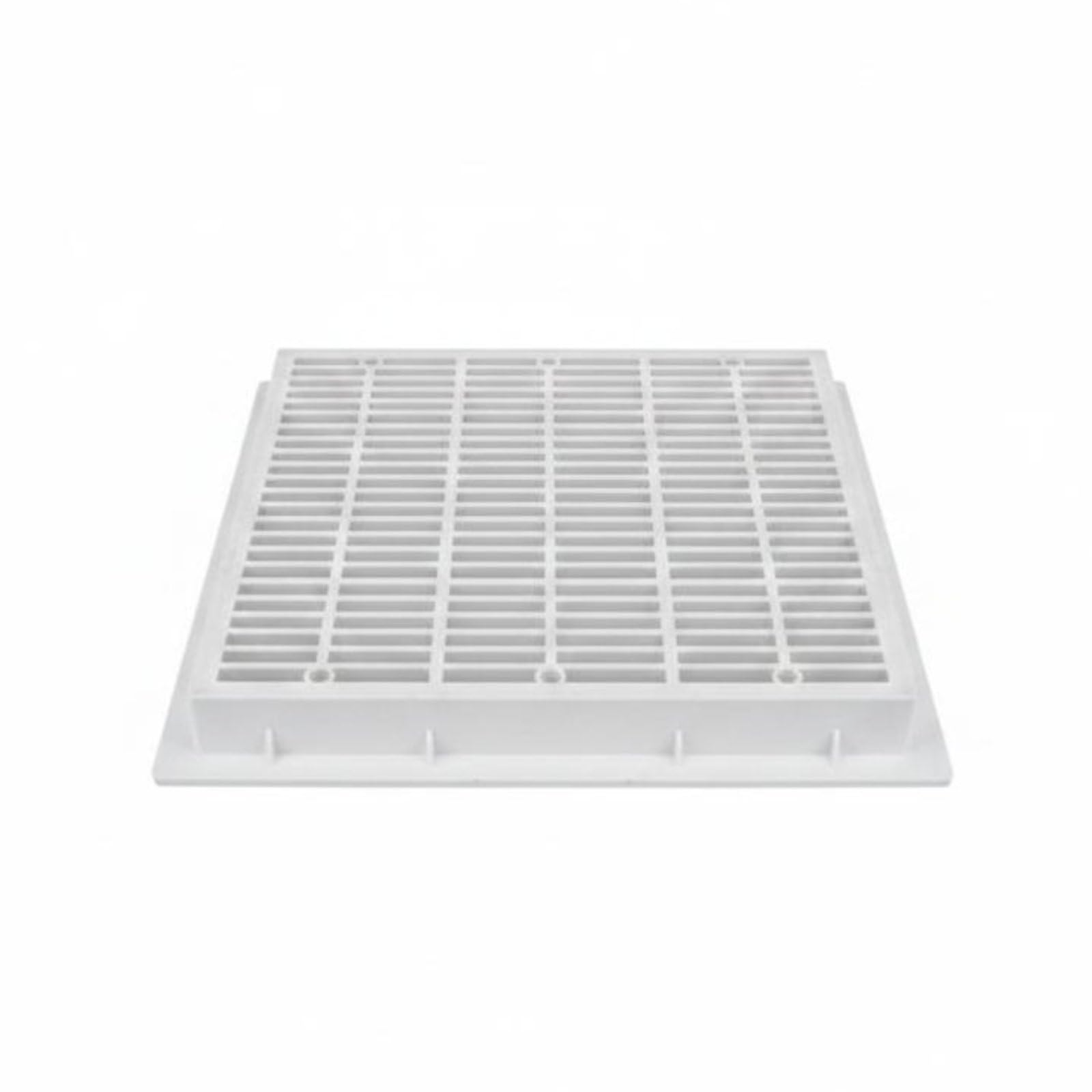 Pool Drain Grate Slotted Design Square Pool Drain Cover for Aquatic Pond, 1032 White 300x300mm-image-22