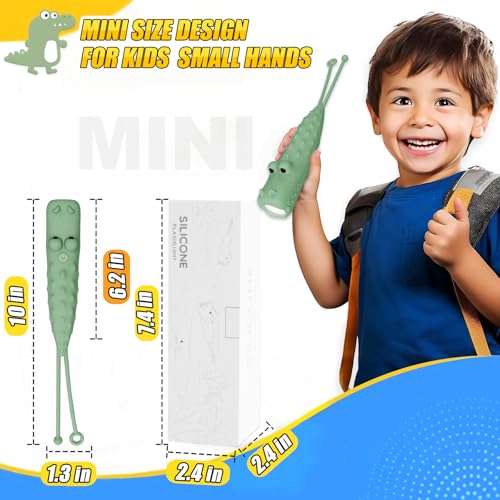 Image of Crocodile Kids Flashlight Rechargeable, LED Flashlight for Boys & Girls, Fun Lightweight Flashlights for School Kid for Camping & Outdoor Adventures, Birthday Gift,1 Pack-Crocodile