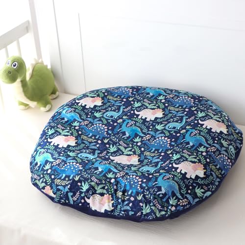 Image of Newborn Lounger Cover for Boys Girls, Soft Comfortable Baby Lounger Cover 1 Pack Reversible Removable Fleece Slipover for Infant Lounger Pillow, Dinosaur (Cover Only)