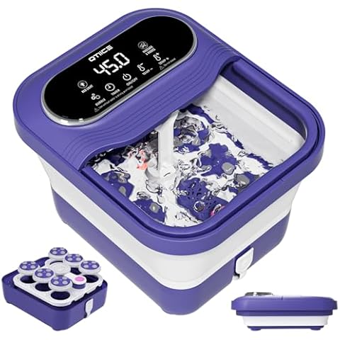 Qtiice Collapsible Electric Foot Spa with Massage Cover