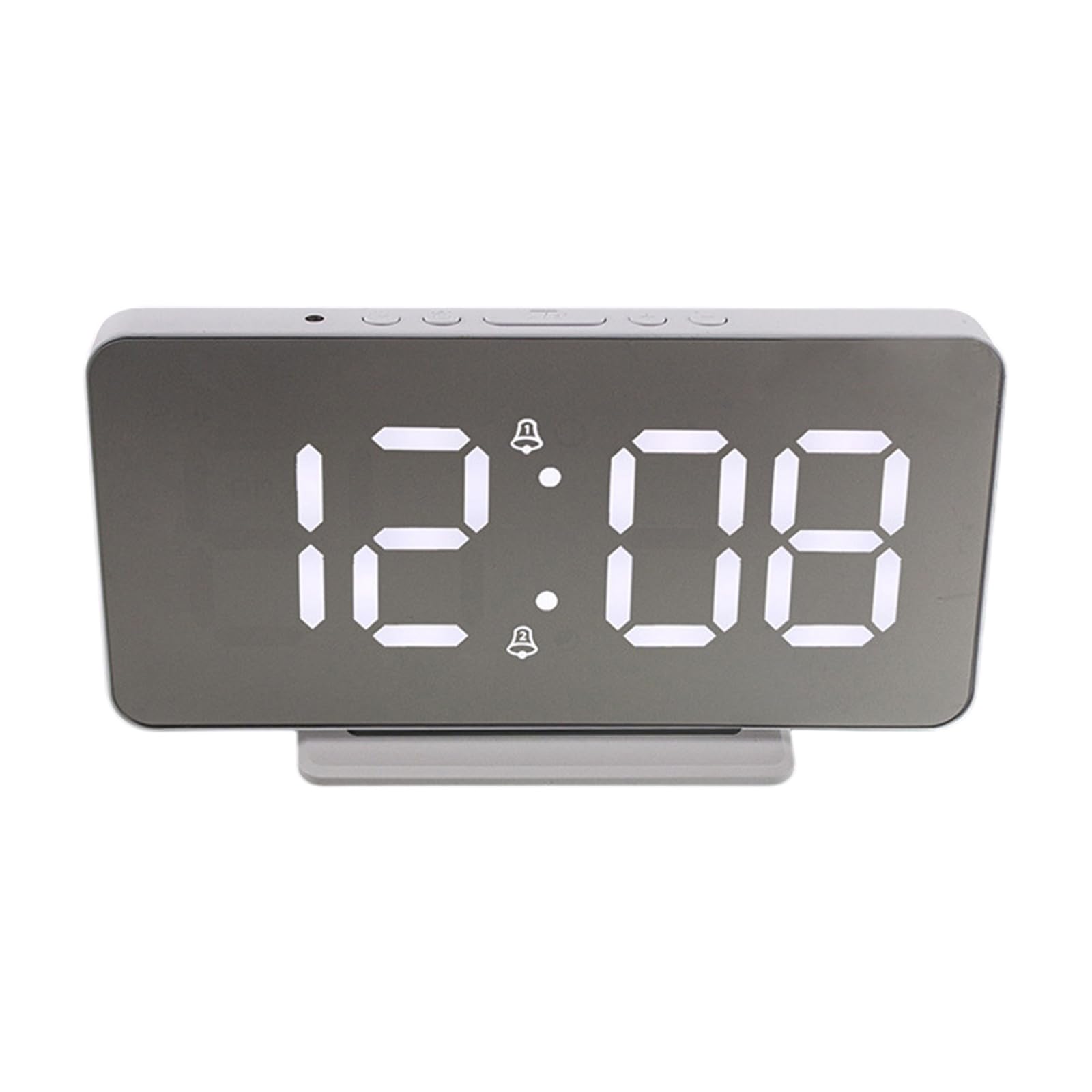 Reloj despertador para despertar sin sobresaltos con pantalla LED grande y doble alarma