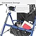 Drive Medical R728BL Foldable Rollator Walker with Seat, Blue