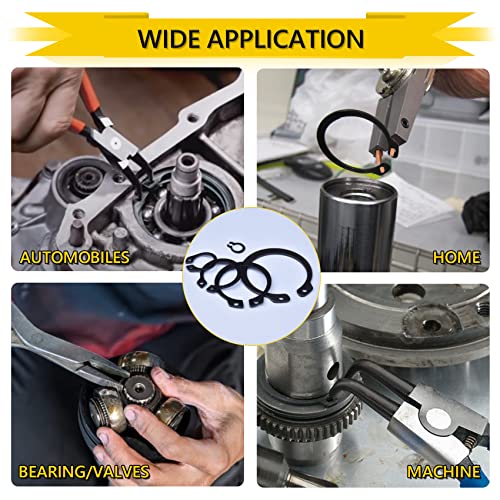 Ieawisl IEAWISL-325 Snap Ring Shop Assortment, Alloy Steel Retaining Ring 325 Piece 15 Sizes C-Clips External Retaining Ring Assortment Kit thumb #6