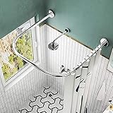 ★Verstellbare Teleskop-Gardinenstange für Badezimmer: Im Gegensatz zu herkömmlichen Duschstangen mit gerader Spannung umschließt unser hochwertiges, geschwungenes Design Ihre Badewanne, maximiert den Platz und bietet Ihnen ein angenehmeres Duscherlebnis.