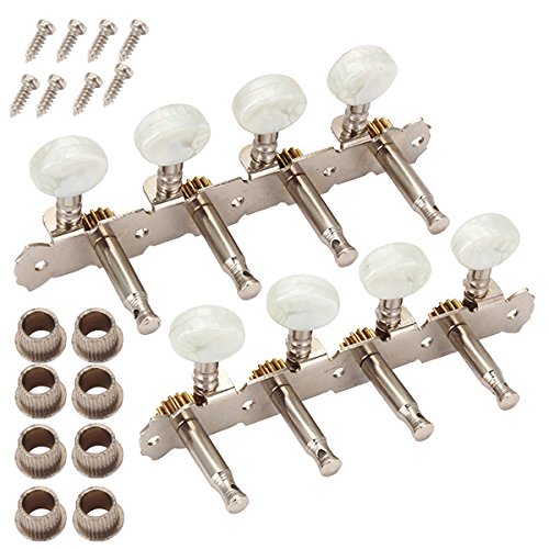 Head Tuner Tuning Peg Key Button + Bushing for Mandolin Machine (Pack of 2)