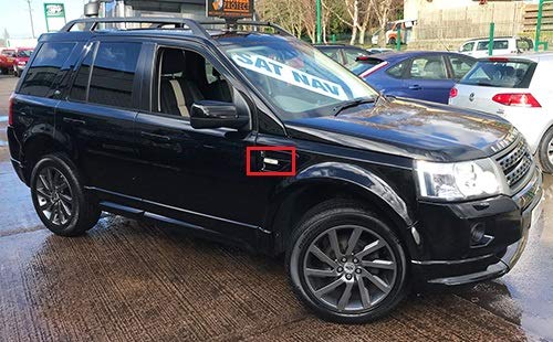 RZG Lot de 2 clignotants latéraux à LED ambrés Voyant latéral Voiture lumière latérale Compatible avec LR Freelander 2 Discovery Series 3 4 RR Sport Noir