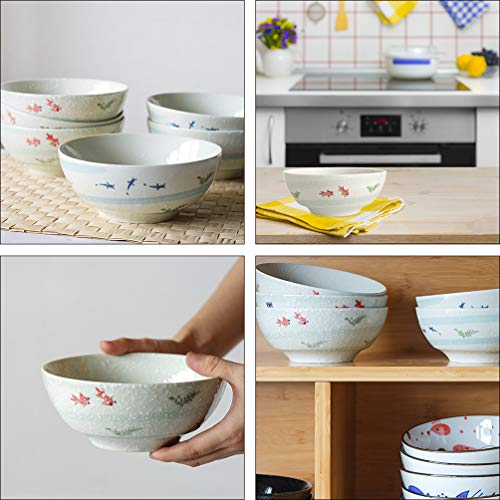 Tigela de cerâmica japonesa Yarnow para servir macarrão, 680 ml