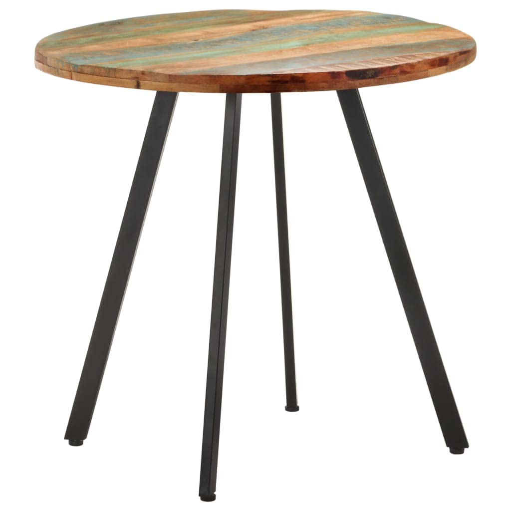 Esstisch aus Massivholz 80 cm rund – ausziehbarer, platzsparender Küchentisch mit stabilem Metallgestell für Esszimmer, Küche, Wohnzimmer und Familienmahlzeiten, handgefertigt