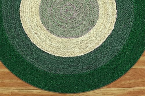 Tapis rond en jute 1,2 m résistant pour entrée et extérieur - 8