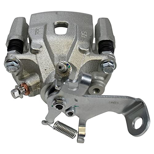 Image of TRQ Rear Driver and Passenger Side Brake Caliper Set Caliper Brackets Hardware Compatible with 13-15 Mazda CX-5
